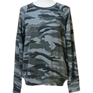 Buffalo David Bitton Camouflage Top Soft Cozy Loose Fit Pullover Women's S NWT